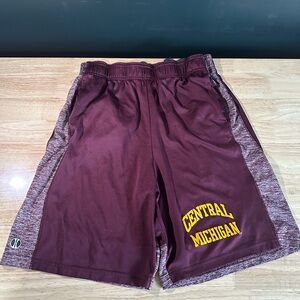 Central Michigan Maroon and Gray Athletic Shorts